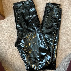 Faux leather pants